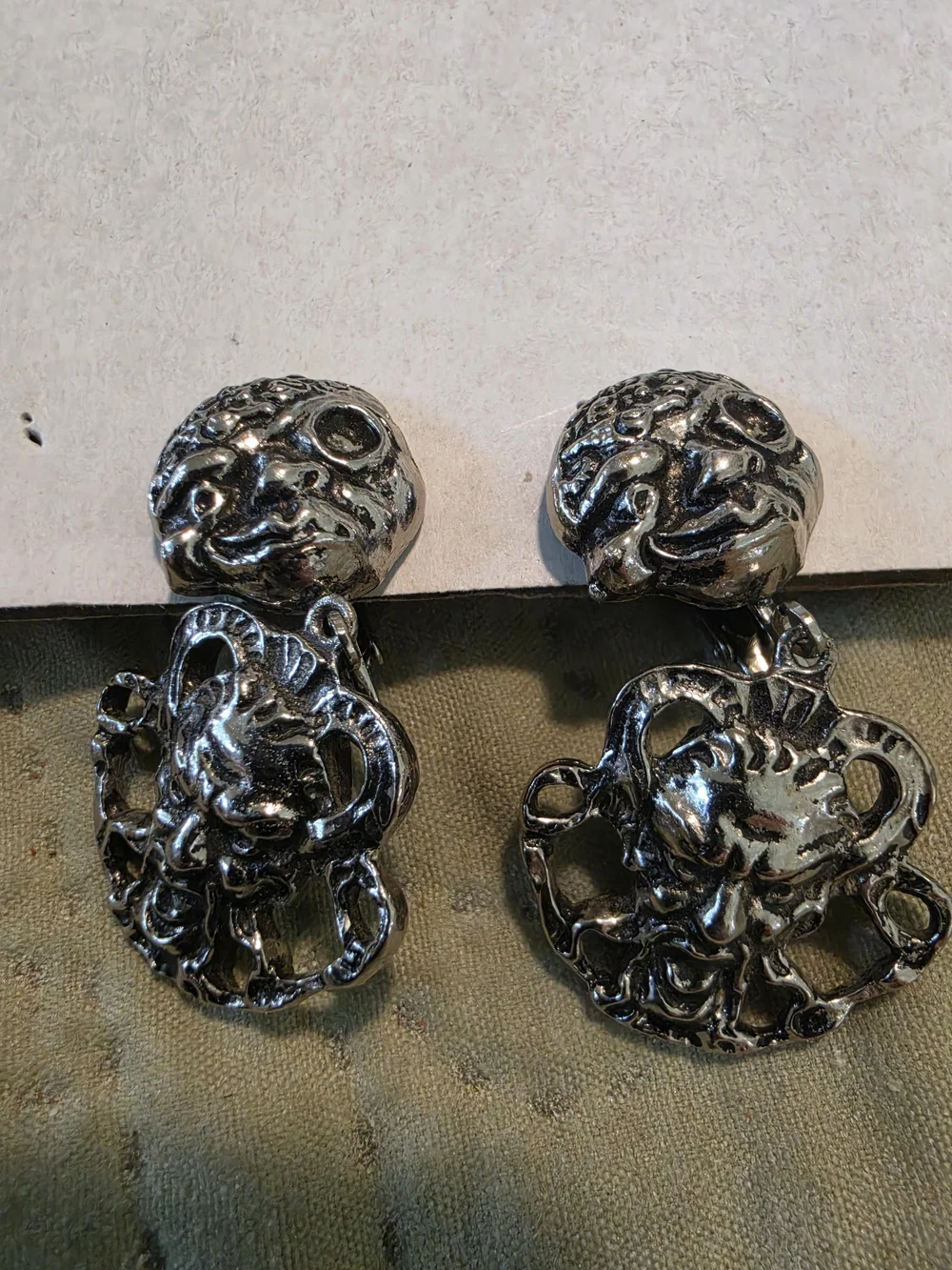 Coro Gargoyle/goth Earrings